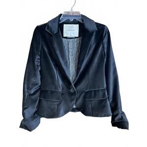 Cartonnier by Anthropologie black velvet blazer jacket medium